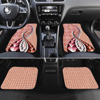Aloha Vintage Palaka Floral Hawaiian Quilt Car Mats Ulaula Motif - Polynesian Pride