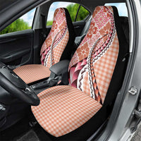 Aloha Vintage Palaka Floral Hawaiian Quilt Car Seat Cover Ulaula Motif - Polynesian Pride