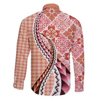 Aloha Vintage Palaka Floral Hawaiian Quilt Family Matching Puletasi and Hawaiian Shirt Ulaula Motif LT9 - Polynesian Pride