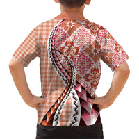 Aloha Vintage Palaka Floral Hawaiian Quilt Hawaiian Shirt Ulaula Motif - Polynesian Pride
