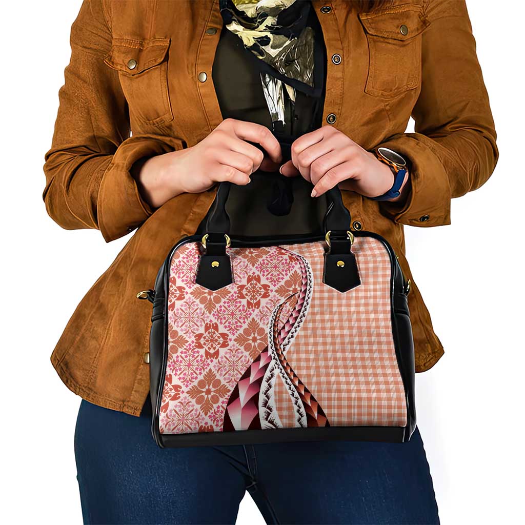 Aloha Vintage Palaka Floral Hawaiian Quilt Shoulder Handbag Ulaula Motif - Polynesian Pride