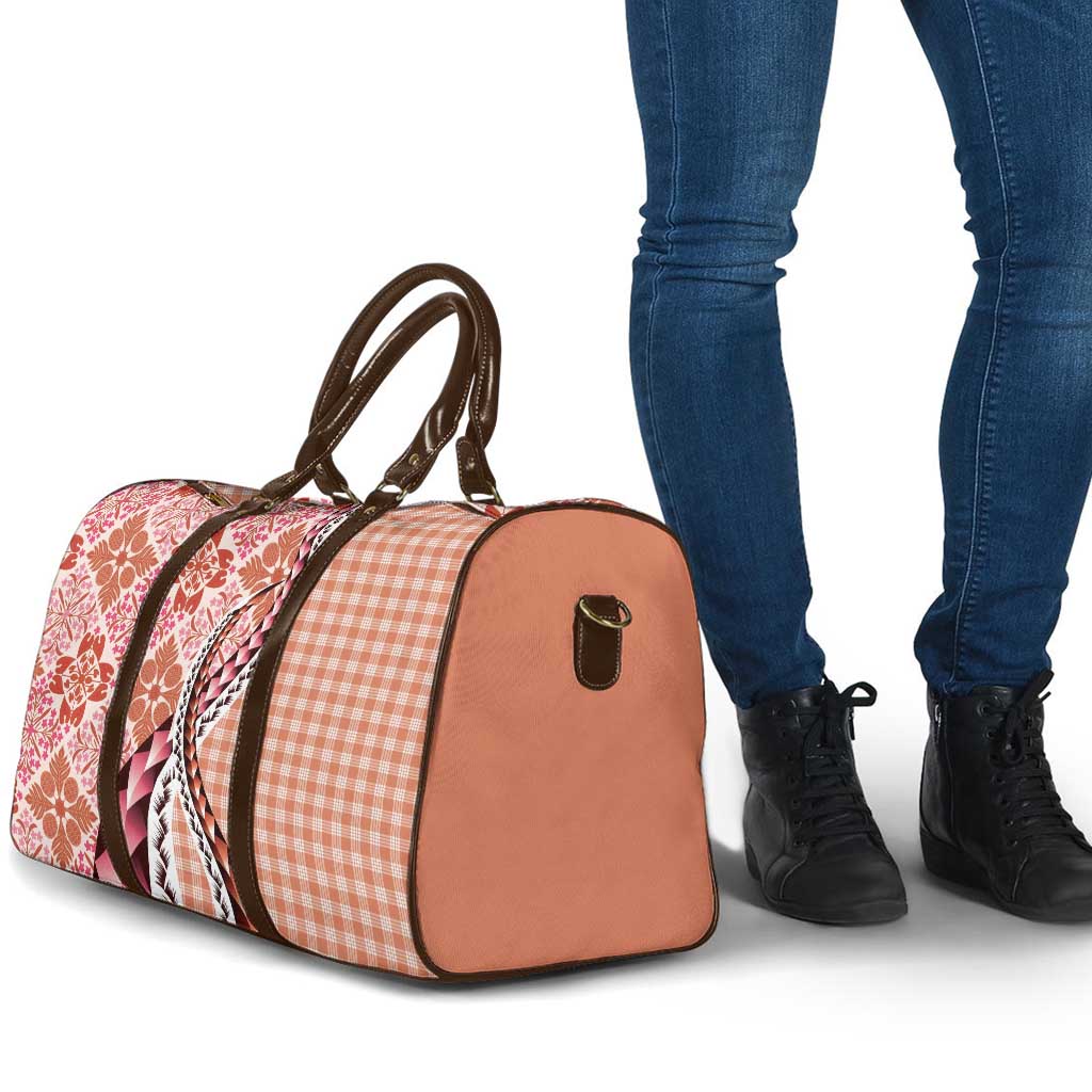 Aloha Vintage Palaka Floral Hawaiian Quilt Travel Bag Ulaula Motif - Polynesian Pride