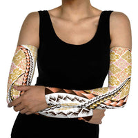 Aloha Vintage Palaka Floral Hawaiian Quilt Arm Sleeves Melemele Motif - Polynesian Pride