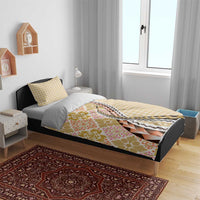 Aloha Vintage Palaka Floral Hawaiian Quilt Bedding Set Melemele Motif - Polynesian Pride
