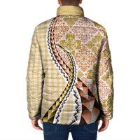 Aloha Vintage Palaka Floral Hawaiian Quilt Padded Jacket Melemele Motif - Polynesian Pride