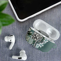 Aloha Vintage Plumeria Hawaiian Tapa Pattern AirPods Case Dark Turquoise Hawaiian Tapa Pattern - Polynesian Pride