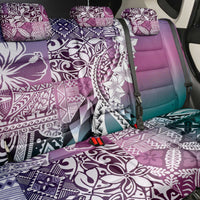 Aloha Vintage Plumeria Hawaiian Tapa Pattern Back Car Seat Cover Gradient Hawaiian Tapa Pattern - Polynesian Pride
