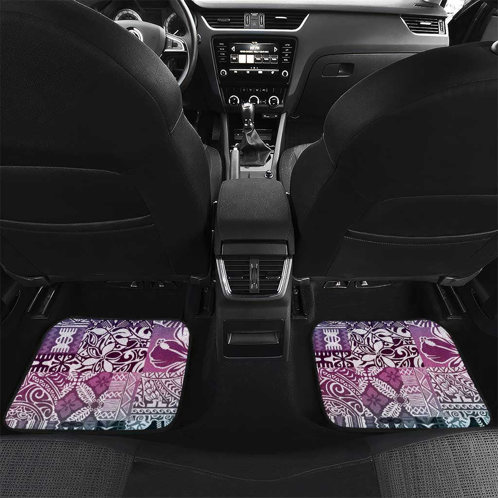 Aloha Vintage Plumeria Hawaiian Tapa Pattern Car Mats Gradient Hawaiian Tapa Pattern - Polynesian Pride