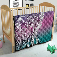 Aloha Vintage Plumeria Hawaiian Tapa Pattern Quilt Gradient Hawaiian Tapa Pattern - Polynesian Pride