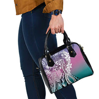 Aloha Vintage Plumeria Hawaiian Tapa Pattern Shoulder Handbag Gradient Hawaiian Tapa Pattern - Polynesian Pride