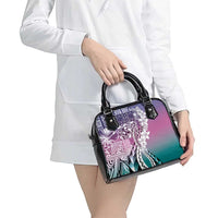 Aloha Vintage Plumeria Hawaiian Tapa Pattern Shoulder Handbag Gradient Hawaiian Tapa Pattern - Polynesian Pride