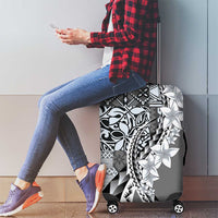 Aloha Vintage Plumeria Hawaiian Tapa Pattern Luggage Cover Gray Hawaiian Tapa Pattern LT9 - Polynesian Pride