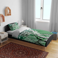 Aloha Vintage Plumeria Hawaiian Tapa Pattern Bedding Set Green Hawaiian Tapa Pattern - Polynesian Pride
