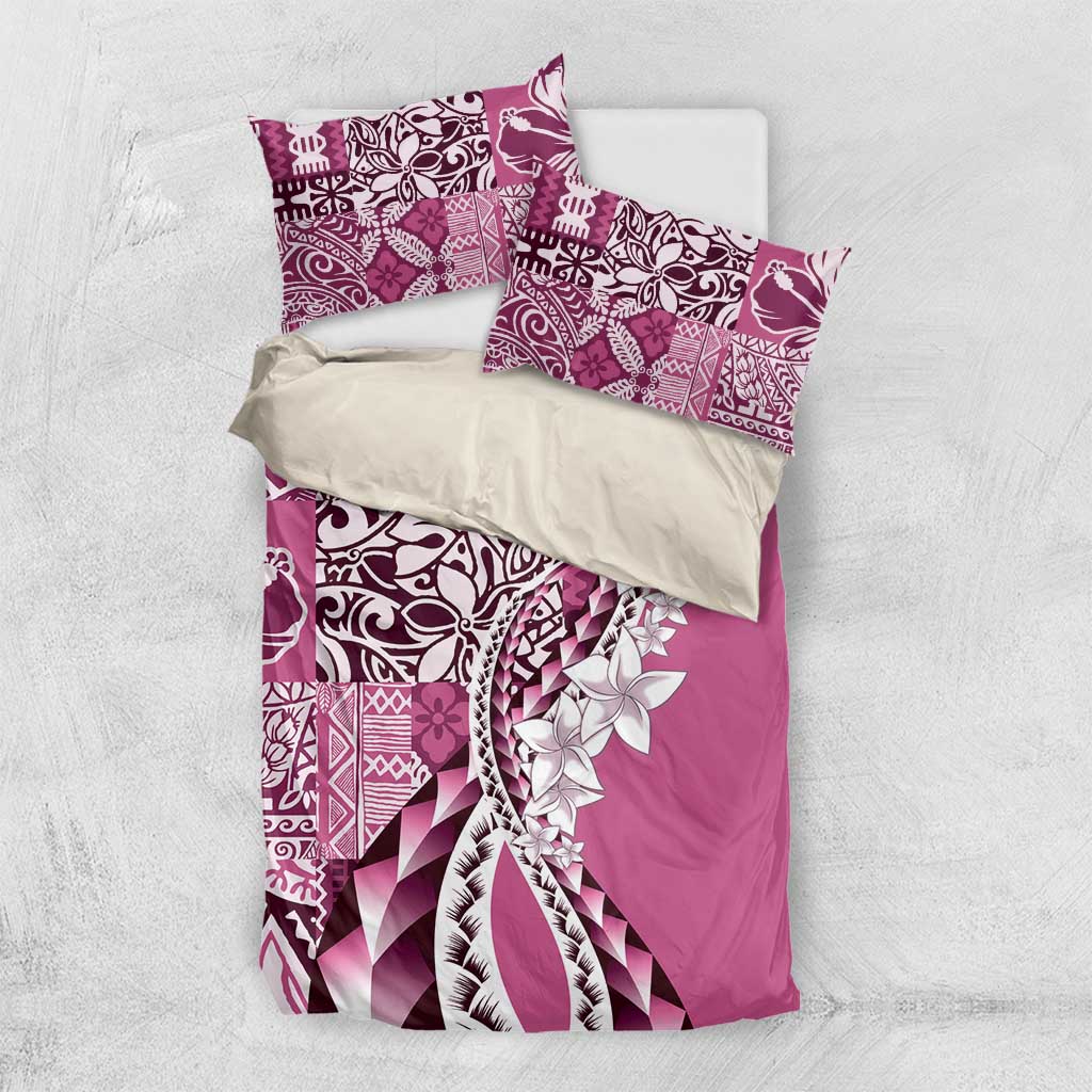 Aloha Vintage Plumeria Hawaiian Tapa Pattern Bedding Set Pink Hawaiian Tapa Pattern - Polynesian Pride