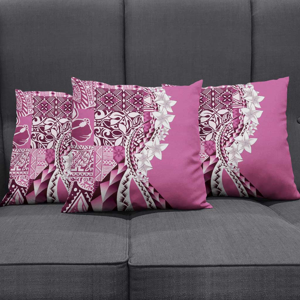 Aloha Vintage Plumeria Hawaiian Tapa Pattern Pillow Cover Pink Hawaiian Tapa Pattern LT9 - Polynesian Pride