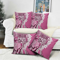 Aloha Vintage Plumeria Hawaiian Tapa Pattern Pillow Cover Pink Hawaiian Tapa Pattern LT9 - Polynesian Pride