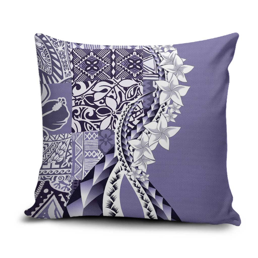 Aloha Vintage Plumeria Hawaiian Tapa Pattern Pillow Cover Purple Hawaiian Tapa Pattern LT9 Purple - Polynesian Pride