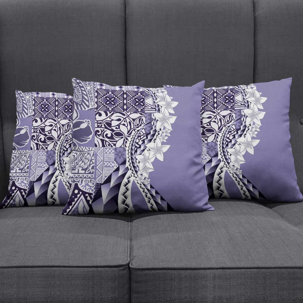 Aloha Vintage Plumeria Hawaiian Tapa Pattern Pillow Cover Purple Hawaiian Tapa Pattern LT9 - Polynesian Pride