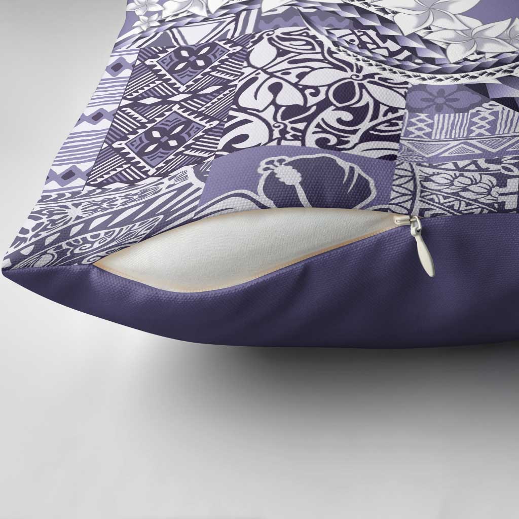 Aloha Vintage Plumeria Hawaiian Tapa Pattern Pillow Cover Purple Hawaiian Tapa Pattern LT9 - Polynesian Pride