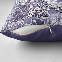 Aloha Vintage Plumeria Hawaiian Tapa Pattern Pillow Cover Purple Hawaiian Tapa Pattern LT9 - Polynesian Pride