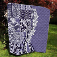 Aloha Vintage Plumeria Hawaiian Tapa Pattern Quilt Purple Hawaiian Tapa Pattern - Polynesian Pride