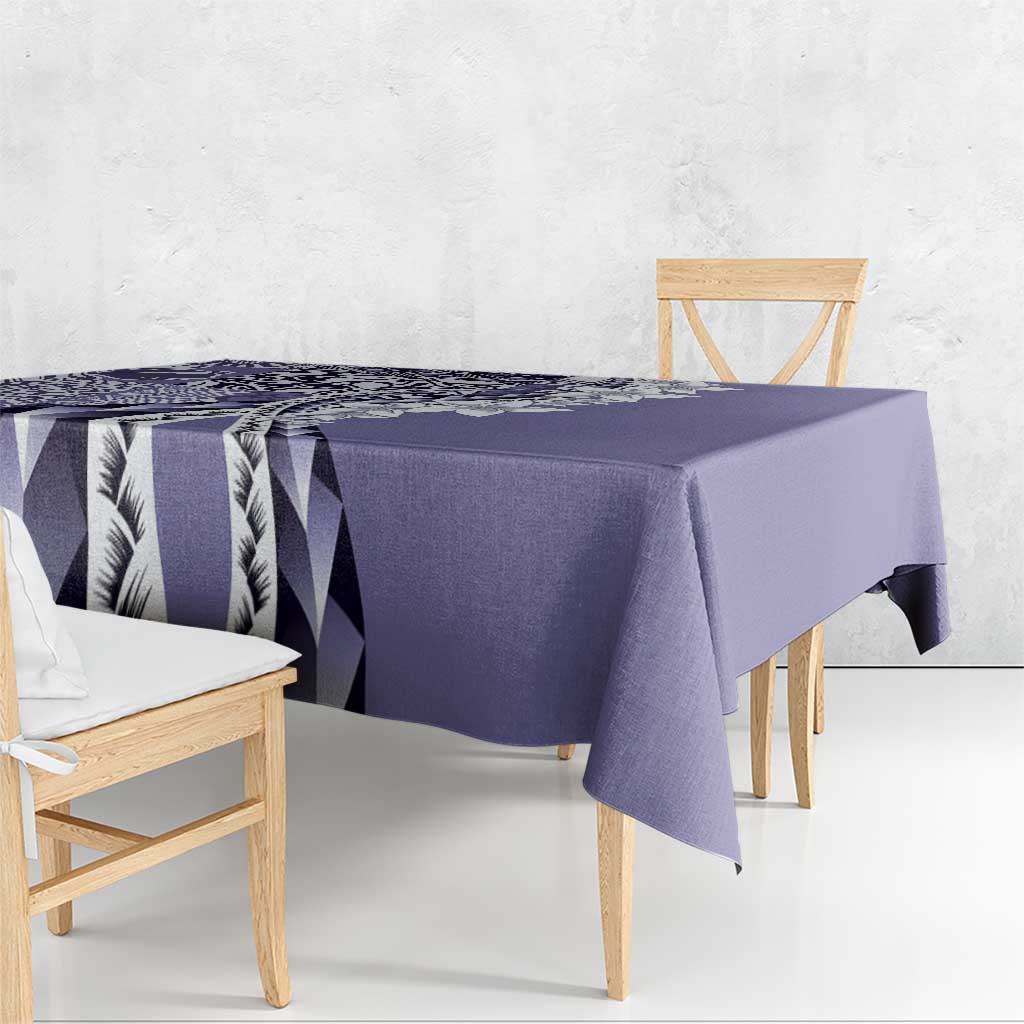Aloha Vintage Plumeria Hawaiian Tapa Pattern Tablecloth Purple Hawaiian Tapa Pattern - Polynesian Pride