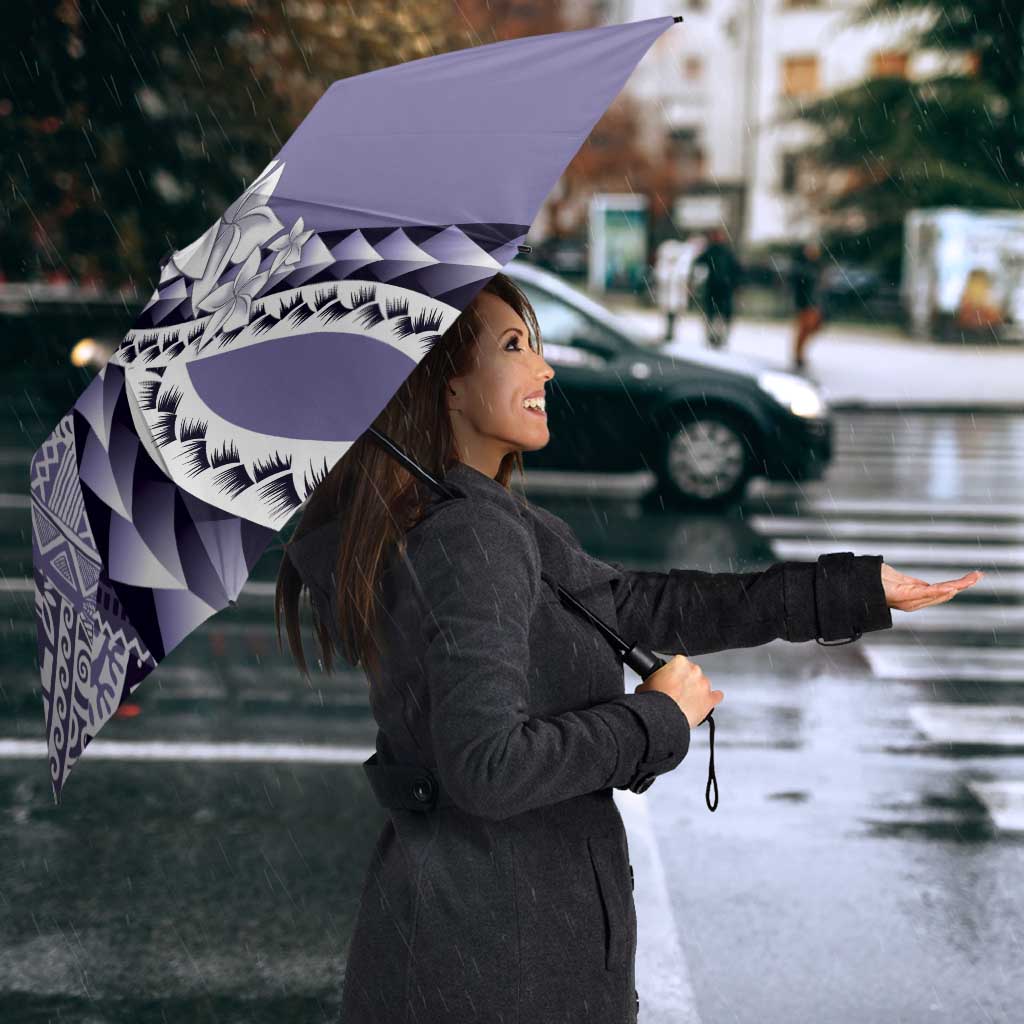 Aloha Vintage Plumeria Hawaiian Tapa Pattern Umbrella Purple Hawaiian Tapa Pattern - Polynesian Pride