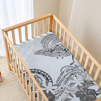Polynesian Manta Ray Baby Bed Cover Gray Floral Turtle Tattoo LT9 - Polynesian Pride