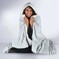 Polynesian Manta Ray Hooded Blanket Gray Floral Turtle Tattoo - Polynesian Pride