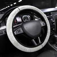 Polynesian Manta Ray Steering Wheel Cover Green Floral Turtle Tattoo - Polynesian Pride