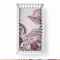 Polynesian Manta Ray Baby Bed Cover Pink Floral Turtle Tattoo LT9 28 × 52 in Pink - Polynesian Pride