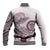 Polynesian Manta Ray Baseball Jacket Pink Floral Turtle Tattoo - Polynesian Pride