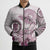 Polynesian Manta Ray Bomber Puffer Jacket Pink Floral Turtle Tattoo - Polynesian Pride