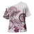 Polynesian Manta Ray Cross Shoulder Shirt Pink Floral Turtle Tattoo - Polynesian Pride