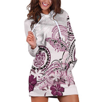 Polynesian Manta Ray Hoodie Dress Pink Floral Turtle Tattoo LT9 Pink - Polynesian Pride