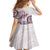 Polynesian Manta Ray Kid Short Sleeve Dress Pink Floral Turtle Tattoo - Polynesian Pride