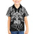 New Zealand Rugby Family Matching Off Shoulder Maxi Dress and Hawaiian Shirt Black Haka Dance With NZ Champions History LT9 Son's Shirt Black - Polynesian Pride