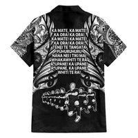 New Zealand Rugby Family Matching Off Shoulder Short Dress and Hawaiian Shirt Black Haka Dance With NZ Champions History LT9 - Polynesian Pride