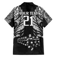 Custom New Zealand Rugby Family Matching Long Sleeve Bodycon Dress and Hawaiian Shirt Black Haka Dance With NZ Champions History LT9 - Polynesian Pride