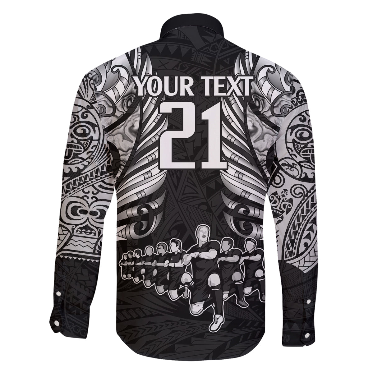 Custom New Zealand Rugby Family Matching Off Shoulder Short Dress and Hawaiian Shirt Black Haka Dance With NZ Champions History LT9 - Polynesian Pride