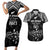 NZ Rugby Couples Matching Short Sleeve Bodycon Dress and Hawaiian Shirt Kapa Opango Maori Haka With Years of The All Black Champions LT9 Black - Polynesian Pride