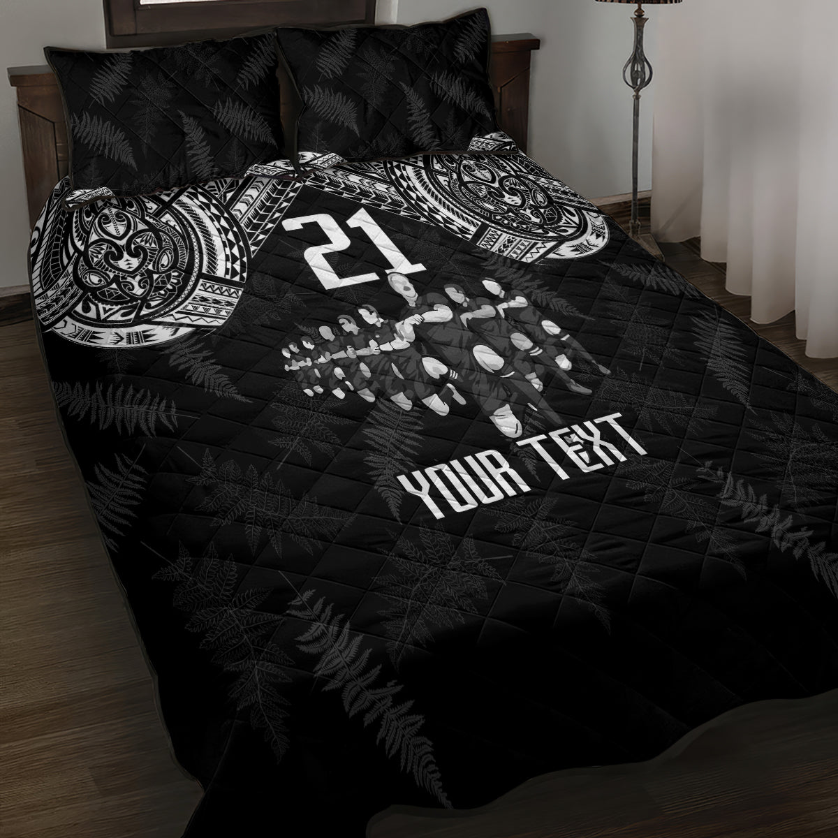 Custom NZ Rugby Quilt Bed Set Kapa Opango Maori Haka With Years of The All Black Champions LT9 - Polynesian Pride