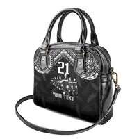 Custom NZ Rugby Shoulder Handbag Kapa Opango Maori Haka With Years of The All Black Champions LT9 - Polynesian Pride