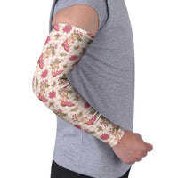 Beige Paniolo Palaka Hawaiian Cowgirl Christmas Arm Sleeves - Polynesian Pride