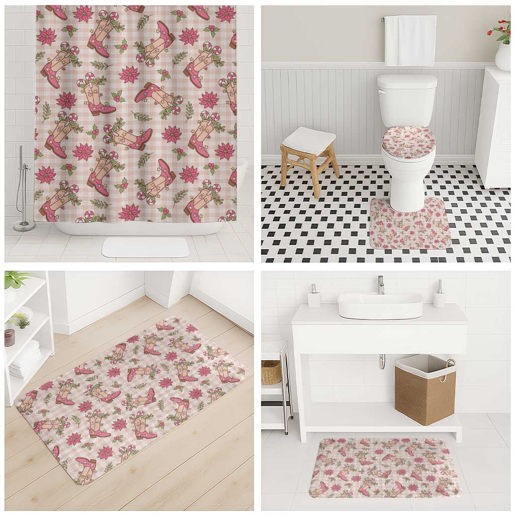 Beige Paniolo Palaka Hawaiian Cowgirl Christmas Bathroom Set - Polynesian Pride