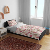Beige Paniolo Palaka Hawaiian Cowgirl Christmas Bedding Set - Polynesian Pride