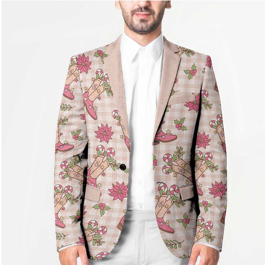 Beige Paniolo Palaka Hawaiian Cowgirl Christmas Blazer - Polynesian Pride
