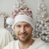 Beige Paniolo Palaka Hawaiian Cowgirl Christmas Santa Hat - Polynesian Pride