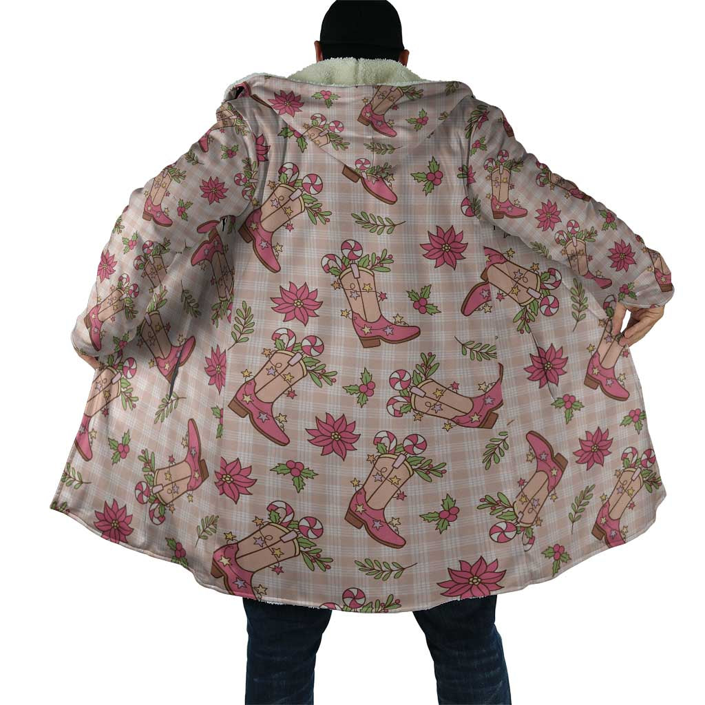 Beige Paniolo Palaka Hawaiian Cowgirl Christmas Cloak - Polynesian Pride
