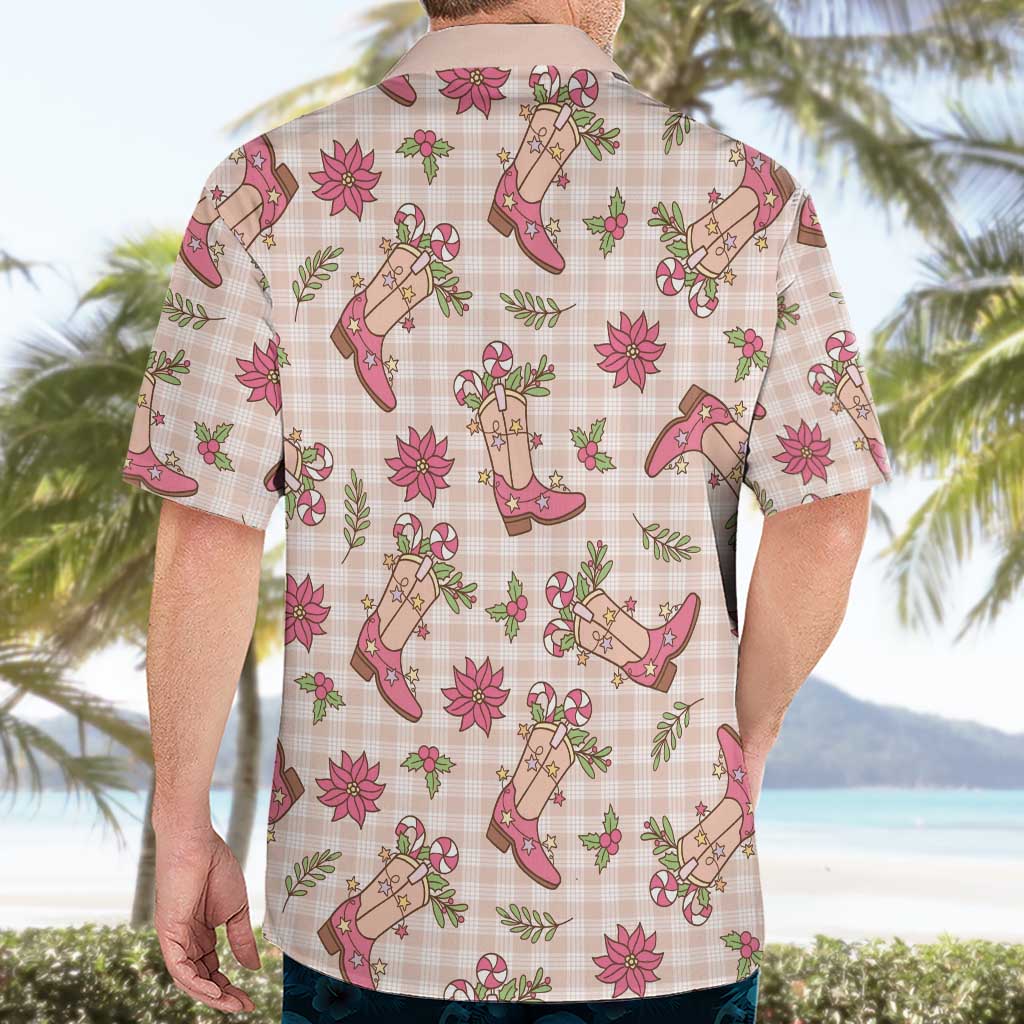 Beige Paniolo Palaka Hawaiian Cowgirl Christmas Hawaiian Shirt - Polynesian Pride